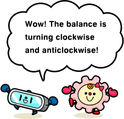 Wow! The balance is turning clockwise and anticlockwise!