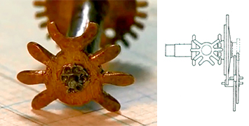 Insect-shaped wheel, in real life and on paper