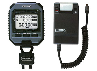 Seiko’s system stopwatch with a printer (in 1983)