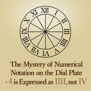 The Mystery of Numerical Notation on the Dial Plate - 4 is Expressed as IIII, not IV