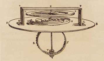 Balance spring believed to have been invented by Huygens (oscillates right and left)